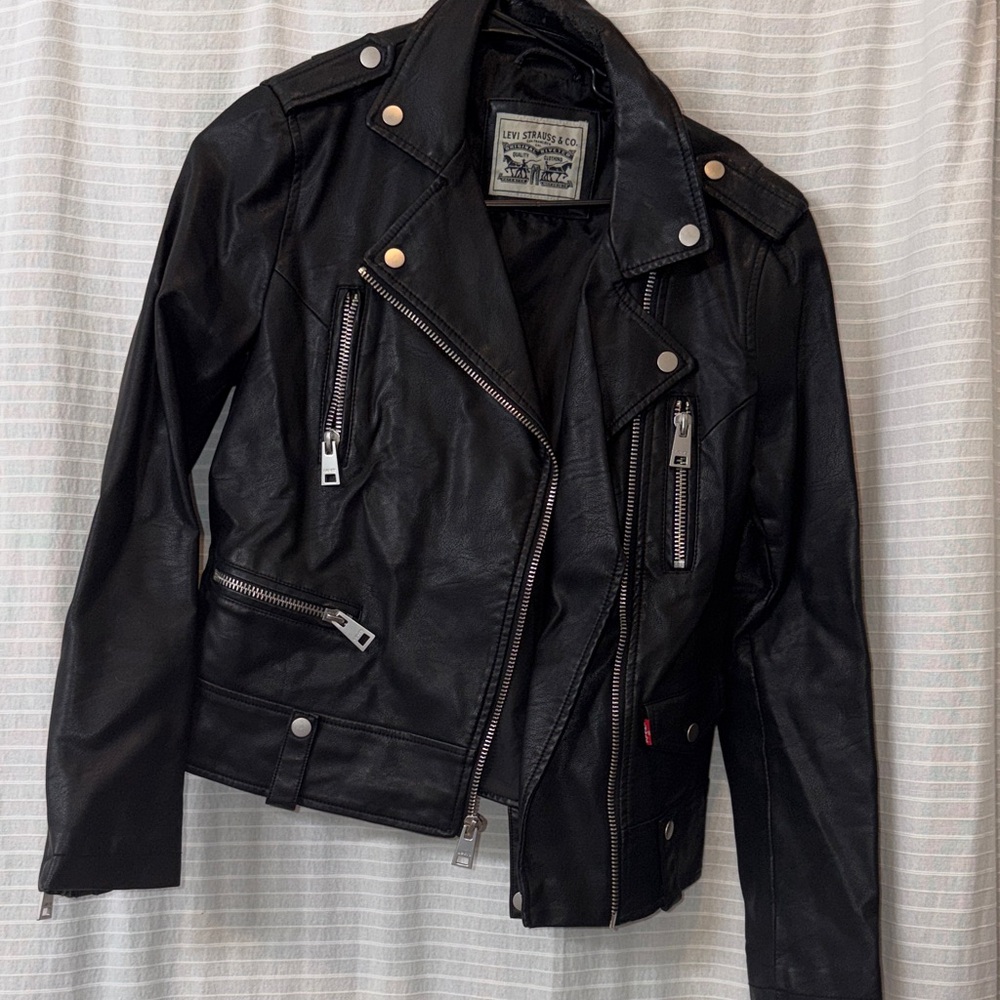 Levi's Black Leather Biker Jacket